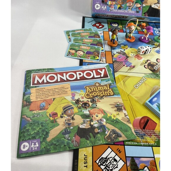 Monopoly Animal Crossing: New Horizons Edition Board Game Hasbro Gaming Complete - Picture 8 of 14